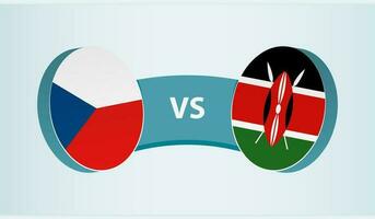 Tsjechisch republiek versus Kenia, team sport- wedstrijd concept. vector