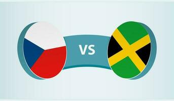 Tsjechisch republiek versus Jamaica, team sport- wedstrijd concept. vector