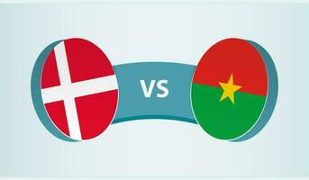 Denemarken versus Burkina faso, team sport- wedstrijd concept. vector