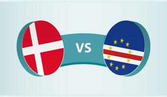 Denemarken versus kaap verde, team sport- wedstrijd concept. vector