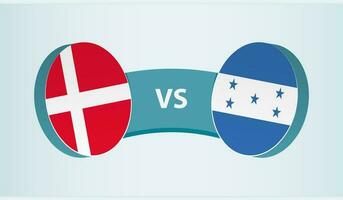 Denemarken versus Honduras, team sport- wedstrijd concept. vector