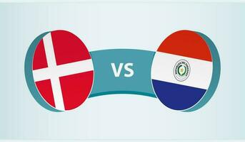 Denemarken versus Paraguay, team sport- wedstrijd concept. vector