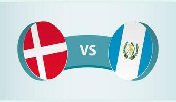 Denemarken versus Guatemala, team sport- wedstrijd concept. vector