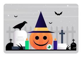 Vector Halloween-elementen en accessoires