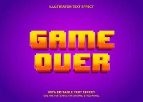 bewerkbare spel over- 3d vector tekst effect