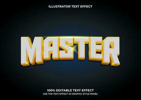bewerkbare meester 3d vector tekst effect