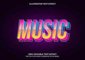 bewerkbare muziek- 3d vector tekst effect