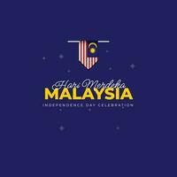 Maleisië onafhankelijkheid dag ontwerp sjabloon vector
