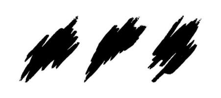 dynamisch krijt Sjablonen. zwart krijt texturen geïsoleerd in wit achtergrond. vector illustratie