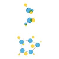 molecuul symbool embleemontwerp sjabloon vector illustratie