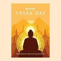 Wesak dag poster vector