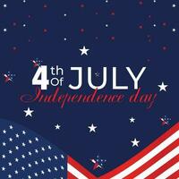 gelukkig 4e van juli. vierde juli onafhankelijkheid dag Verenigde Staten van Amerika. onafhankelijkheid dag uitverkoop web spandoek. onafhankelijkheid dag Verenigde Staten van Amerika sociaal media Promotie sjabloon. groet kaart, banier, poster met Verenigde staten vlag vector