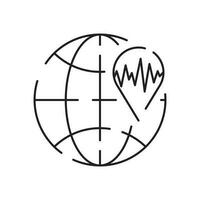 natuurlijk ramp, vector illustratie van dun lijn icoon voor natuurlijk ramp bevat zo pictogrammen net zo aarde aardbeving, overstroming, tsunami en ander.