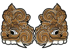 barong Bali traditioneel pata vector