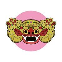 barong Bali masker traditioneel cultuur vector