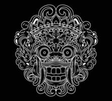 barong Bali masker traditioneel cultuur vector