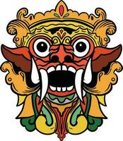 barong Bali masker traditioneel cultuur vector