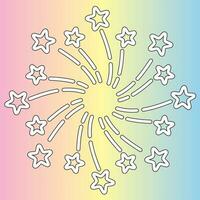 schattig naadloos patroon kinderen thema sterren kleurrijk Aan een licht achtergrond. vector illustratie voor kinderen patroon geschikt voor affiches, ansichtkaarten, kleding stof of omhulsel papier
