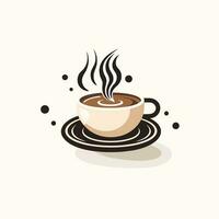 koffie kop vector logo ontwerp, premie koffie winkel logo. cafe mok icoon,