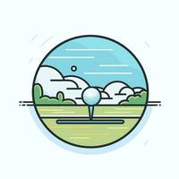 golf club iconen, golfen boll illustratie, golfen club vector