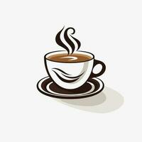 koffie kop vector logo ontwerp, premie koffie winkel logo. cafe mok icoon,