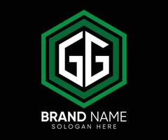 g g brief logo ontwerp vector logo sjabloon