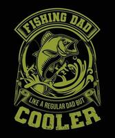 visvangst vader Leuk vinden een regelmatig vader maar koeler t-shirt ontwerp. vector
