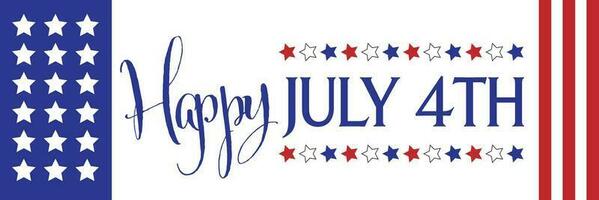 gelukkig 4e van juli - onafhankelijkheid dag vector