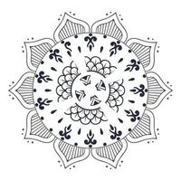 schets mandala voor kleuren boek vector