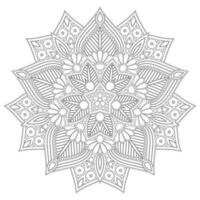 schets mandala voor kleuren boek vector