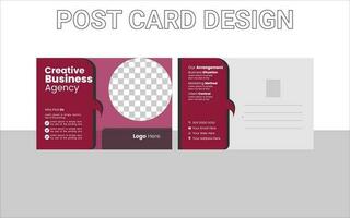 rood zakelijke bedrijf ansichtkaart of eddm ansichtkaart ontwerp sjabloon vector