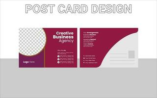 rood zakelijke bedrijf ansichtkaart of eddm ansichtkaart ontwerp sjabloon vector