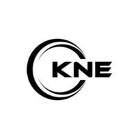 knie brief logo ontwerp in illustratie. vector logo, schoonschrift ontwerpen voor logo, poster, uitnodiging, enz.