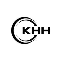 khh brief logo ontwerp in illustratie. vector logo, schoonschrift ontwerpen voor logo, poster, uitnodiging, enz.