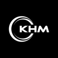 khm brief logo ontwerp in illustratie. vector logo, schoonschrift ontwerpen voor logo, poster, uitnodiging, enz.