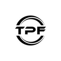 tpf brief logo ontwerp in illustratie. vector logo, schoonschrift ontwerpen voor logo, poster, uitnodiging, enz.