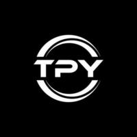 tpy brief logo ontwerp in illustratie. vector logo, schoonschrift ontwerpen voor logo, poster, uitnodiging, enz.