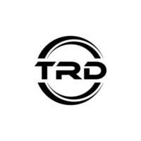 trd brief logo ontwerp in illustratie. vector logo, schoonschrift ontwerpen voor logo, poster, uitnodiging, enz.