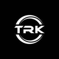 trk brief logo ontwerp in illustratie. vector logo, schoonschrift ontwerpen voor logo, poster, uitnodiging, enz.