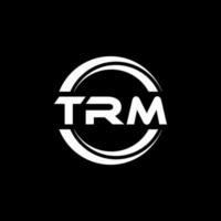 trm brief logo ontwerp in illustratie. vector logo, schoonschrift ontwerpen voor logo, poster, uitnodiging, enz.