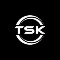 tsk brief logo ontwerp in illustratie. vector logo, schoonschrift ontwerpen voor logo, poster, uitnodiging, enz.