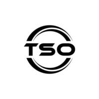 tso brief logo ontwerp in illustratie. vector logo, schoonschrift ontwerpen voor logo, poster, uitnodiging, enz.