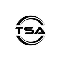 tsa brief logo ontwerp in illustratie. vector logo, schoonschrift ontwerpen voor logo, poster, uitnodiging, enz.