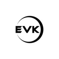 evk brief logo ontwerp in illustratie. vector logo, schoonschrift ontwerpen voor logo, poster, uitnodiging, enz.