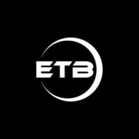 etb brief logo ontwerp in illustratie. vector logo, schoonschrift ontwerpen voor logo, poster, uitnodiging, enz.