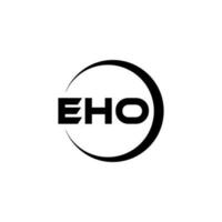 eho brief logo ontwerp in illustratie. vector logo, schoonschrift ontwerpen voor logo, poster, uitnodiging, enz.