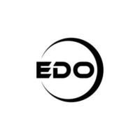 edo brief logo ontwerp in illustratie. vector logo, schoonschrift ontwerpen voor logo, poster, uitnodiging, enz.