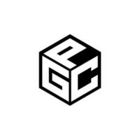 gcp brief logo ontwerp in illustratie. vector logo, schoonschrift ontwerpen voor logo, poster, uitnodiging, enz.