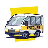 braziliaans school- vervoer - school- bus vector