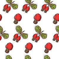 rood naadloos cachou patroon met groen ontwerp ideaal voor kleding prints en behang vector
